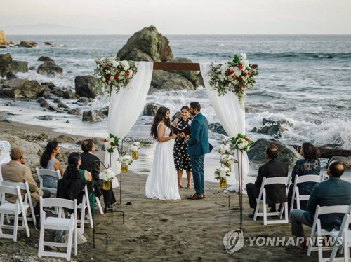 미국의 결혼식 모습[AP=연합뉴스]